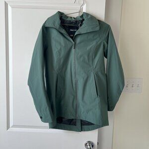 Marmot Rain Jacket, Size Small, Green